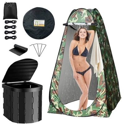 Travel Folding Car Toilet – Kempinq və səyahət - single-14m-window-army-green-camouflage-with-cover-black-toilet