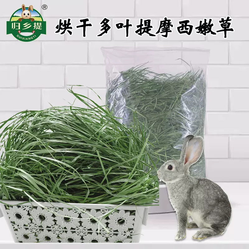 归乡提烘干多叶提摩西嫩草兔子主粮龙猫荷兰猪牧草头茬500g宠物兔