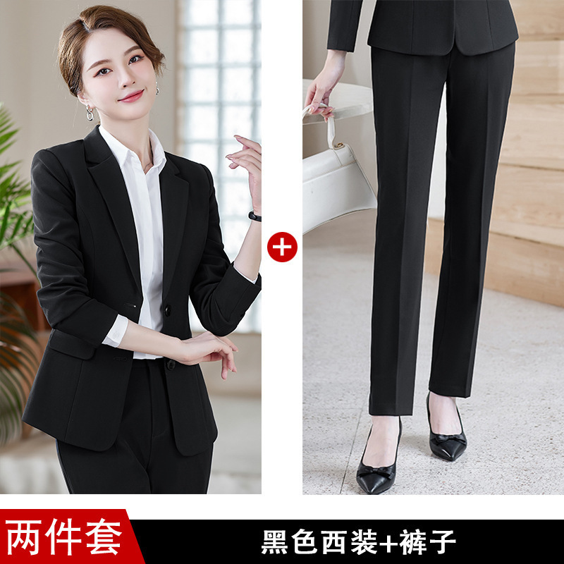 職業スーツセット女性正装2024気質女神范売物部4s店販売ホテルフロント作業服|undefined
