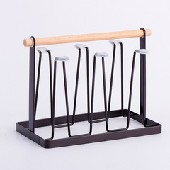 連體水杯架北歐水杯瀝水架家用倒掛收納玻璃杯架桌面鐵藝杯架廠家