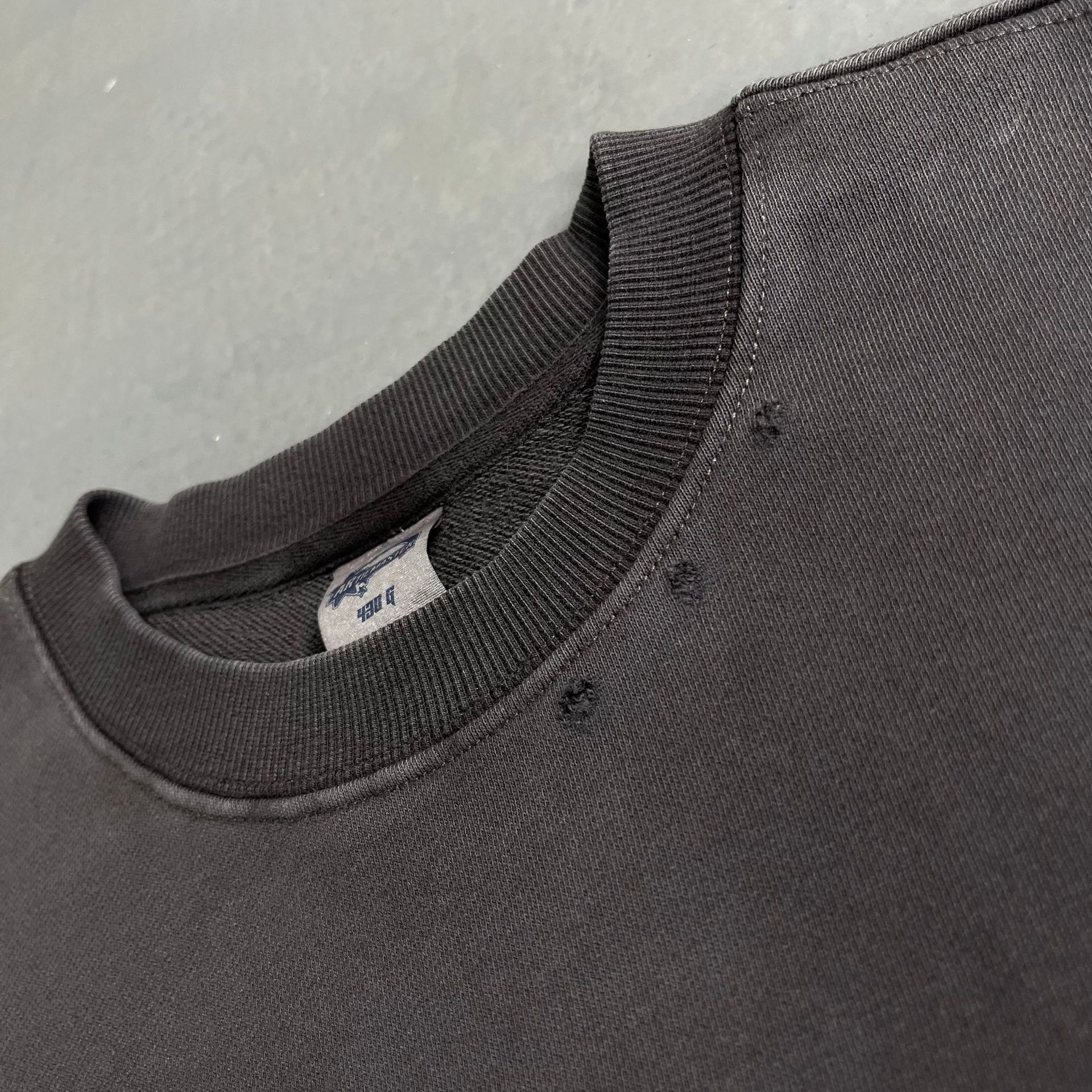 Herren Sweatshirt Schwerer Retro Pullover Mit Waschung_voghion.com