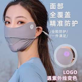 夏季防晒锦纶冰丝网纱透气护眼角精品口罩女防紫外线面罩