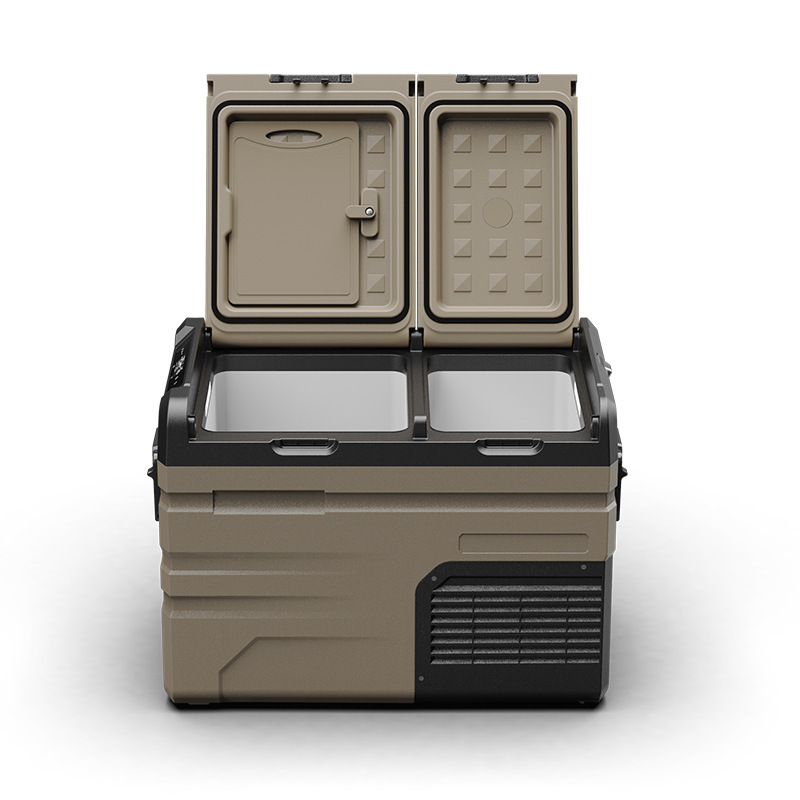 冰虎车载冰箱压缩机制冷12V24V双开门双温双控车家两用小冰箱