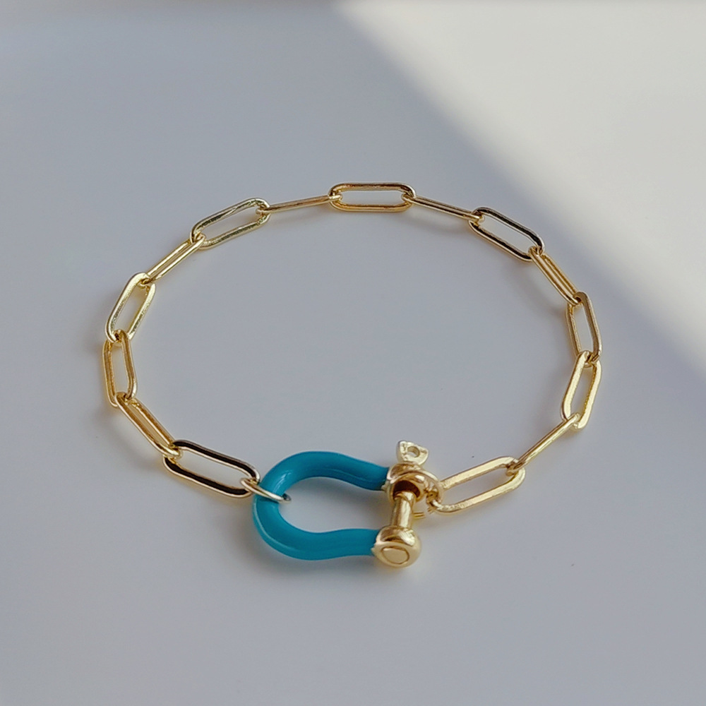 Water Plating Gold Plating Process 18K Real Gold Plated Plating Material Retro Geometric Flower Pearl Soft Clay Copper Beaded Women's Bracelets