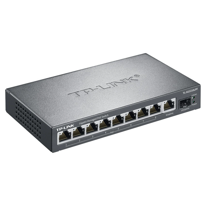 TP-LINK TL-SG2210LPF Полный гигабитный облачный управляемый коммутатор 10 POE питание SC SFP SCA
