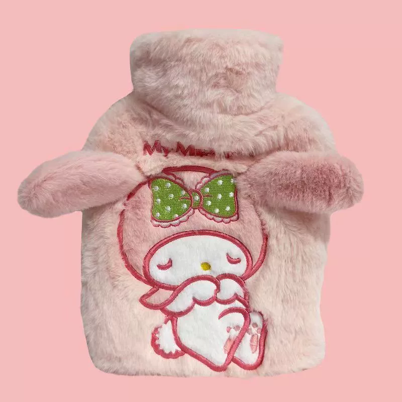 Грелка водяная (Sanrio) 800 мл, плюшевый чехол, большая компрессная грелка