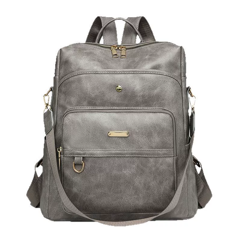 Capacious backpack, trend retro polyurethane one-shoulder bag to go out, (Cross-border trading)