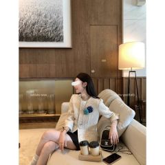 区区欧阳 粗花呢小香风外套女秋季高级感圆领小个子复古短款上衣