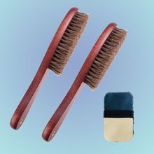 长柄马鬃毛刷擦鞋油洗鞋刷实木软毛刷马毛鞋刷绒皮刷猪毛抛光刷子