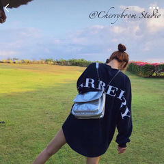 南油尖货原标经典爆款后背字母LOGO蝙蝠宽松薄款卫衣男女同款百搭