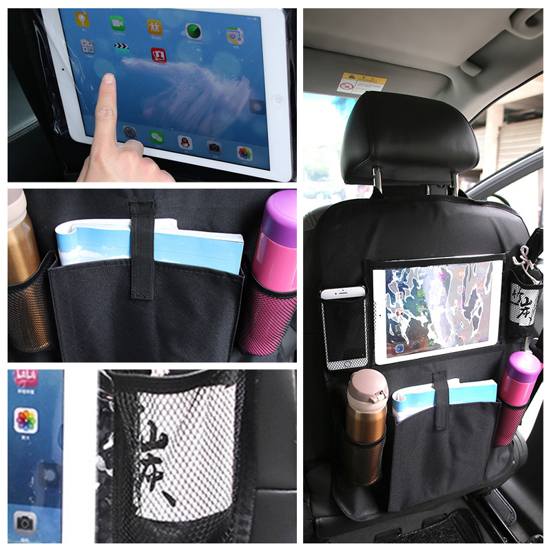 Bolsa de almacenamiento para accesorios de coche, bolsa de almacenamiento para el respaldo del asiento del coche, bolsa colgante para iPad, bolsa de almacenamiento para coche, disponible para venta al por mayor image 5