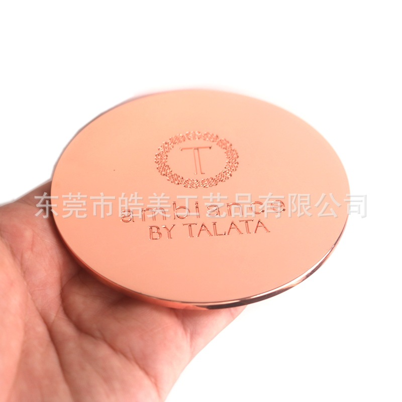 圆形烤漆金属盖兔年香薰盖子彩色蒙沙蜡烛盖隔热子母盖