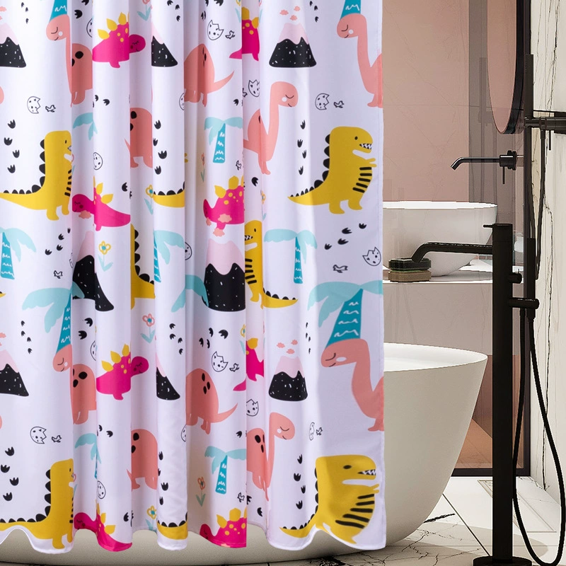 Cartoon waterproof curtain, (Cross-border trading), polyester