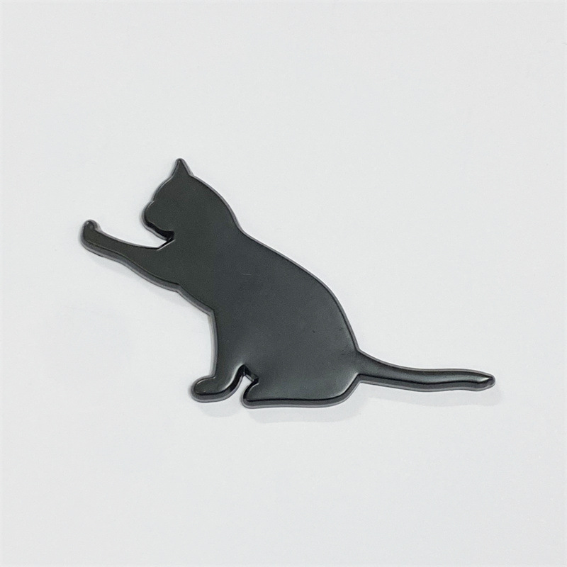 Adesivo decorativo per frigorifero, in metallo, personalizzato, con marchio laterale per auto, con gatto bianco, antigraffio, impermeabile_voghion.com