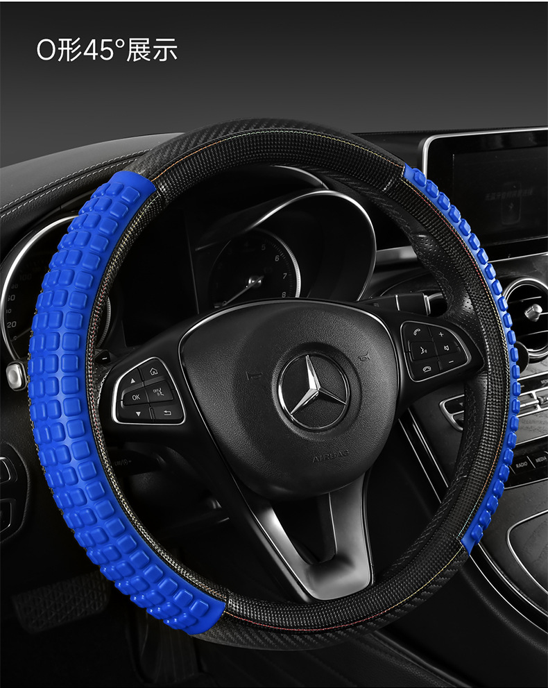 Cross-border car steering wheel cover, breathable, sweat-absorbent, non-slip, and wear-resistant, designed for trucks