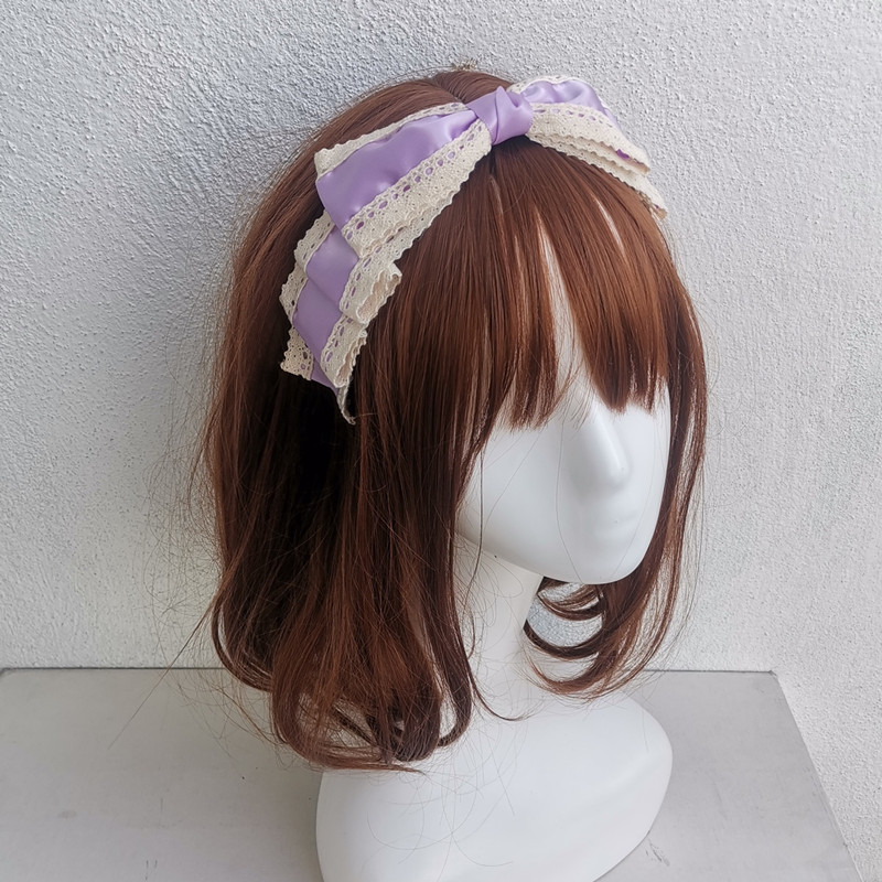 三折棉花边紫色