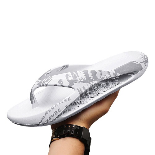 Summer Men's Herringbone Slides, Outdoor Herringbone Slides, Fashionable and Trendy, Non-slip Soft Sole, Soft Sole, Toe-Covering Beach Slides