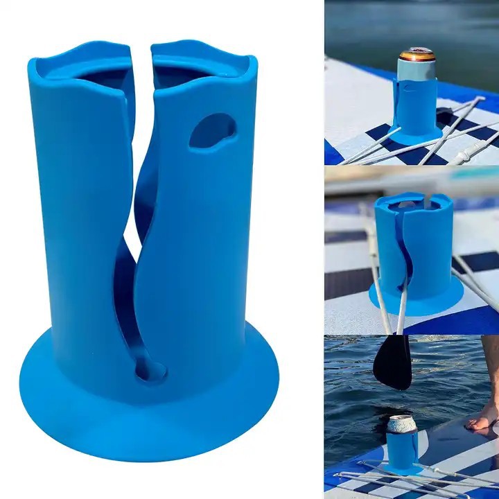 亚马逊爆品 冲浪板硅胶杯架 浆板皮艇饮料架 多功能浆板水杯架手