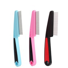 국경 간 애완 동물 고양이 벼룩 빗, 개 벼룩 빗, 고밀도 치아 빗, 강철 바늘 미용 빗, 제모 빗 도매