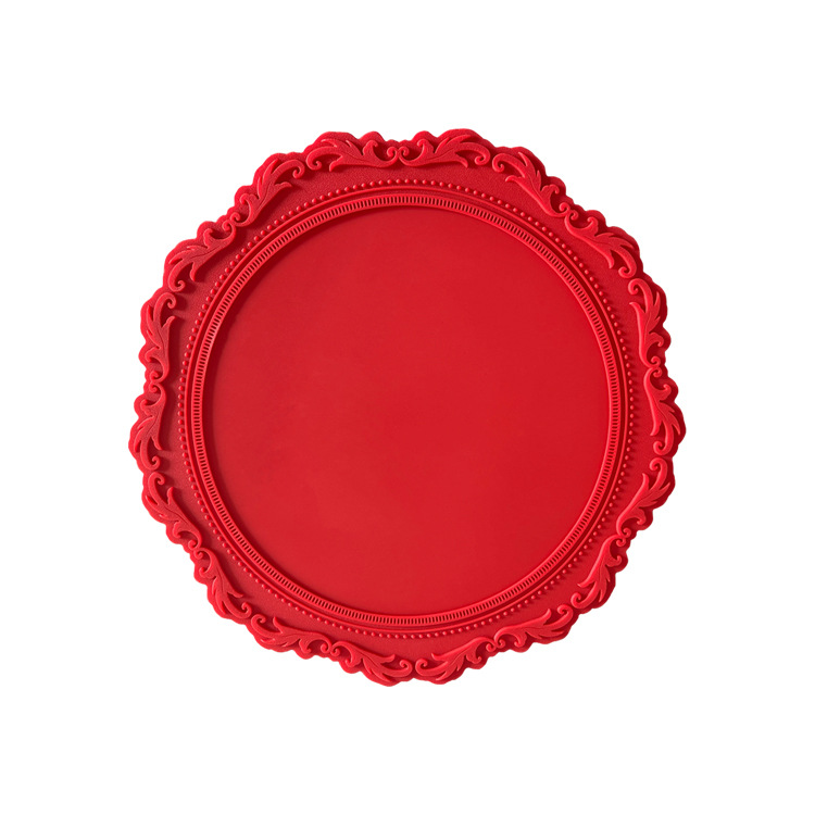 Estera de aislamiento resistente a altas temperaturas de silicona anti-escaldado estera de mesa hogar engrosada estera taza estera Tazón estera patrón en relieve mantel individual