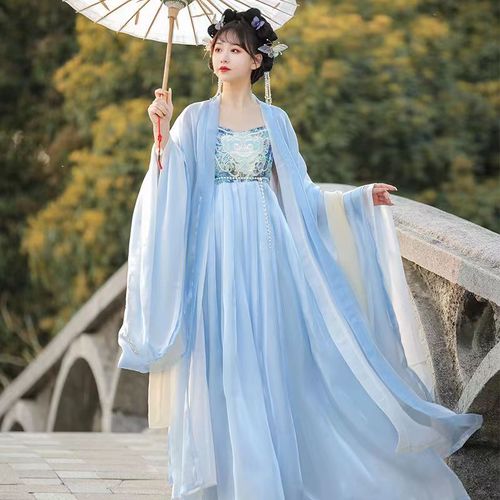 Women Chinese Hanfu Fairy Dresses tang dynasty original hanfu female costume blue green fairy skirt wide sleeve flow ultra elegant kimono photos shooting dress