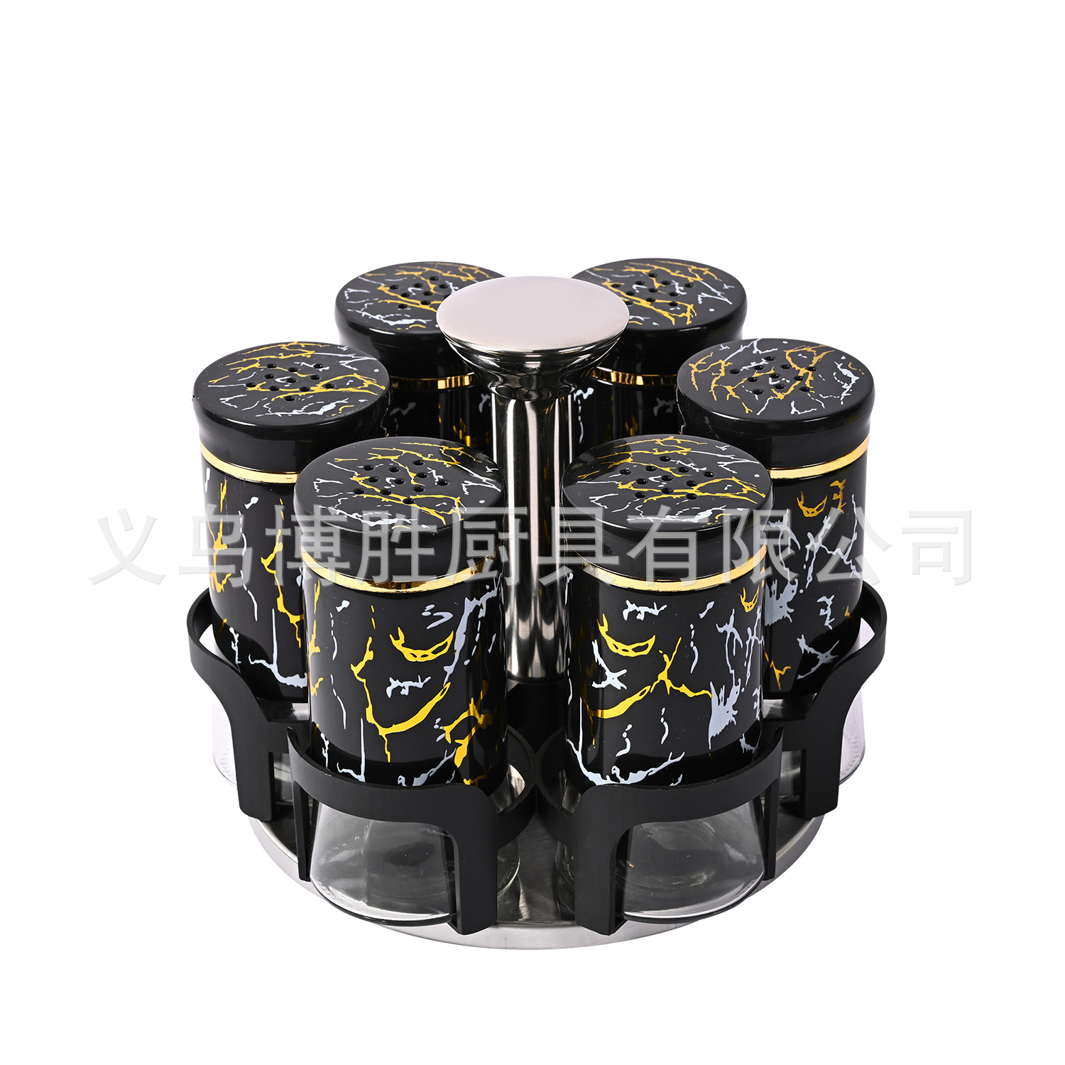 2023 nuevo comercio electrónico transfronterizo dedicado 6 latas 12 latas traje de botella de condimento con estante de almacenamiento tarro de pimienta tarro de sal