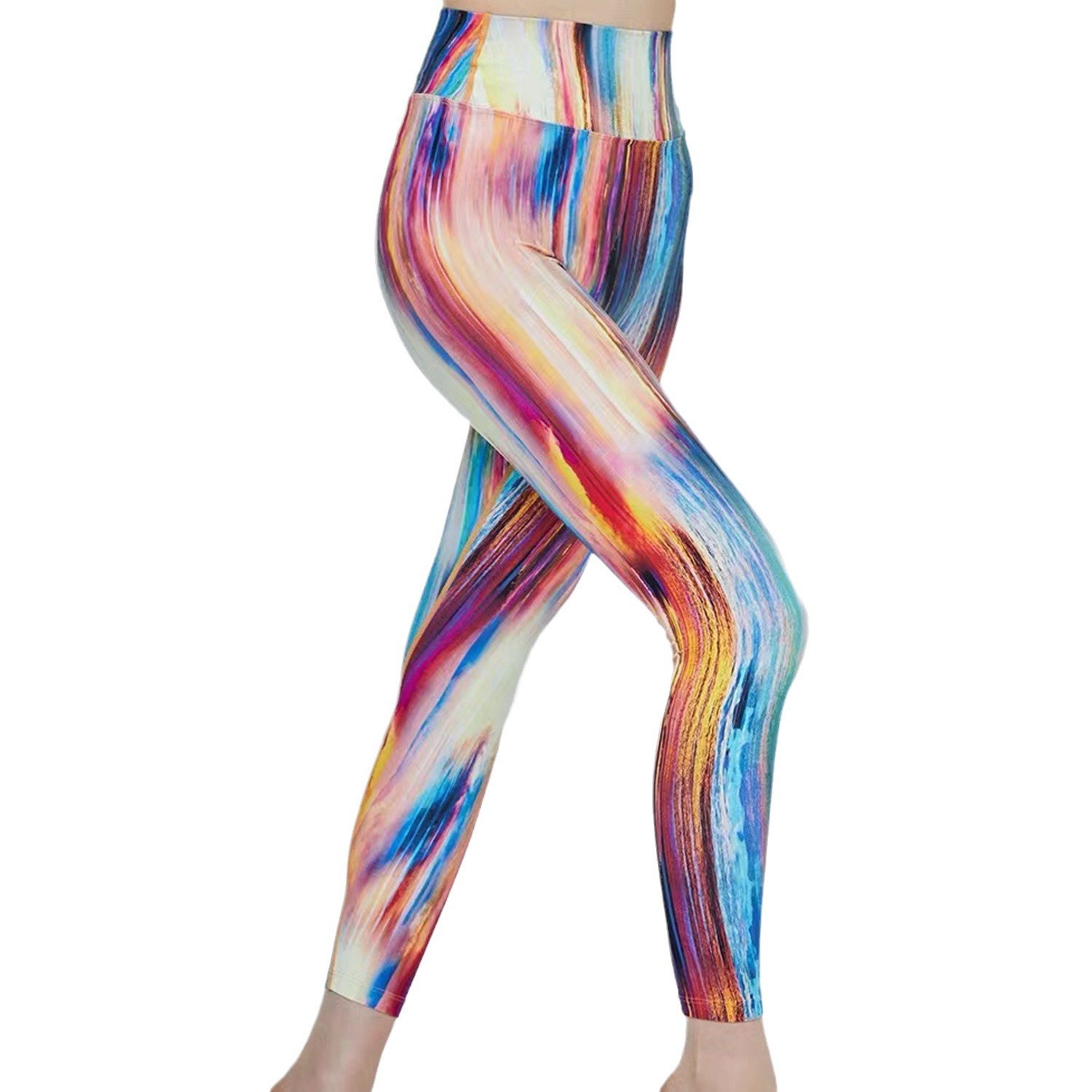 Colorful Cropped Yoga Pants - Variation 4
