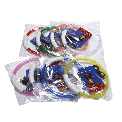 Pet Collar Dog Luminous Rechargeable Collar Cat Large Dog Outing Dog Collar Pet Supplies Factory Wholesale