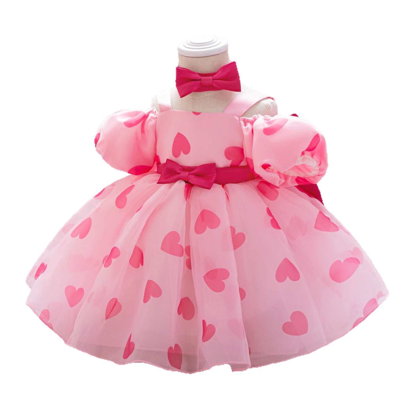 Vestido de niña transfronterizo falda tutú COS Minnie Mickey vestido de princesa para niños vestido de lazo de lunares de malla