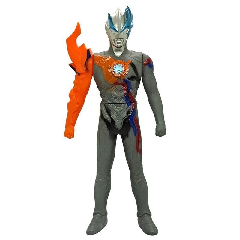 Большая игрушка, неразрушимая кукла из мягкой резины, Ультрамен Тига, карточки для мальчиков, оптовая продажа, 23см, Супермен