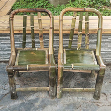 竹椅子靠背椅手工老式竹编藤椅子家用阳台小竹凳竹子椅编织矮烛优
