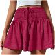 2025 Independent Station Cross-border Amazon European and American Women's Summer Fashion Solid Color Drawstring Shorts