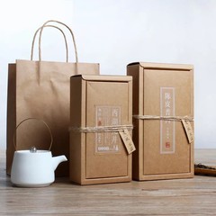 Retro Flip-Top Kraft Paper Packaging Box  
Tea Packaging Gift Box for Bird's Nest & Ejiao Cake  
Red Sugar Paper Box