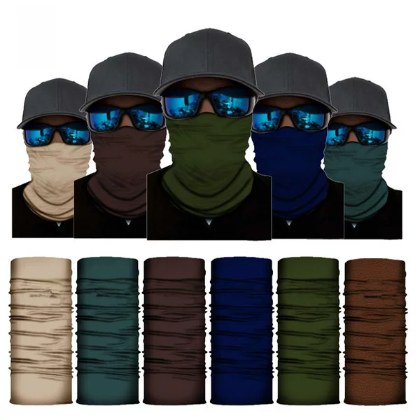 Xunhui Solid Color Series Gradient Outdoor White Billet Amazon Riding Mask Seamless Polyester Multifunctional Magic Headscarf
