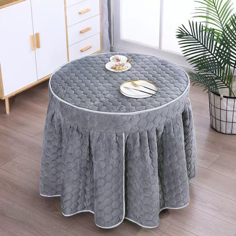 Крышка стола для жарки зимой бархатная утолщенная круглая крышка для жарки зимой