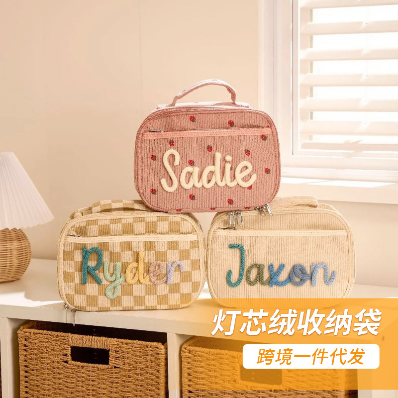 Etsy Personalized Thick Yarn Embroidery Processing Corduroy Lunch Bag for Office Workers, Women's Portable Insulated Lunch Box Bag Etsy Personalized Thick Yarn Embroidery Processing Corduroy Lunch Bag for Office Workers, Women's Portable Insulated Lunch Box Bag