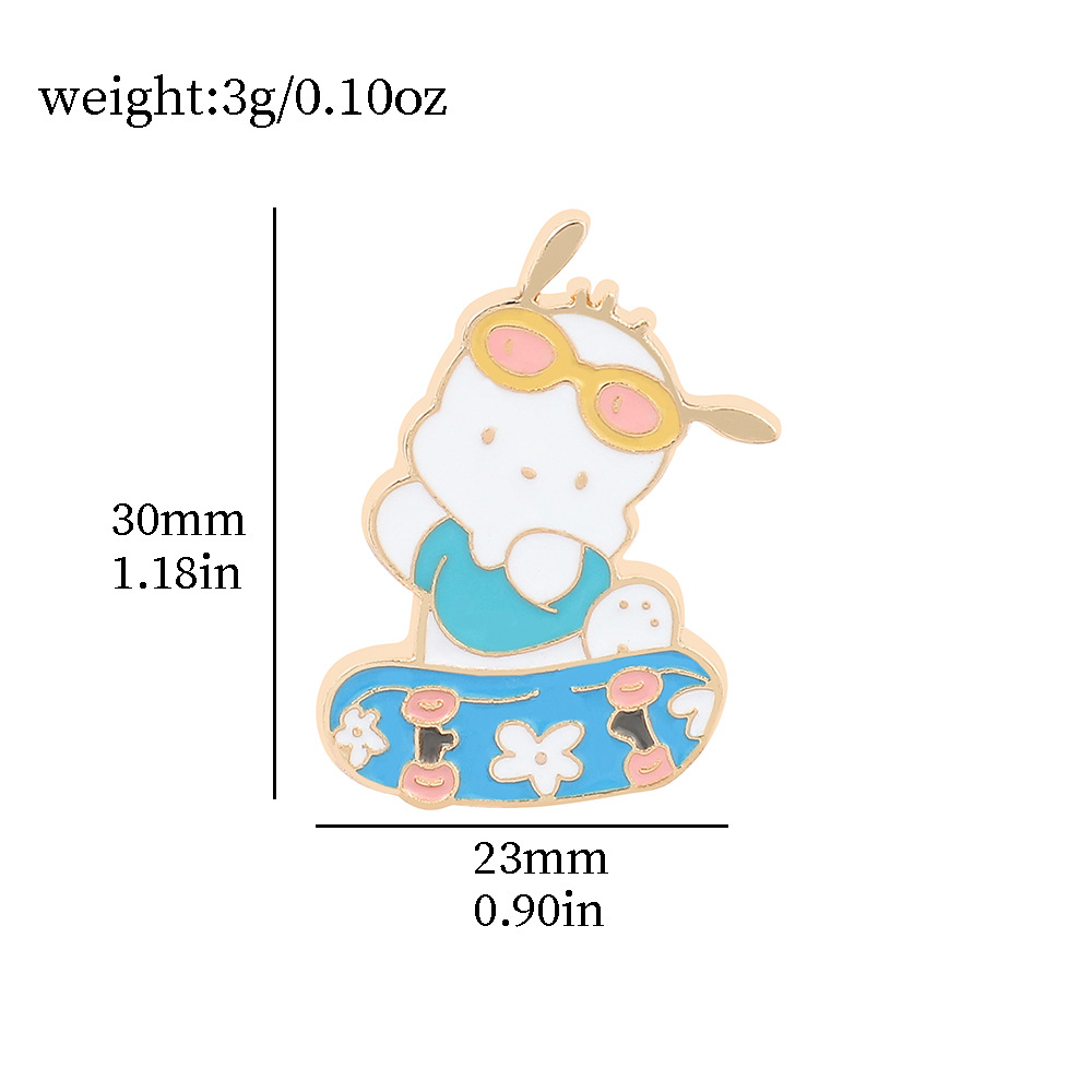Venta caliente cien Sanrio serie de metal broche de dibujos animados coolomi Yugui perro KT gato todo-fósforo de moda insignia