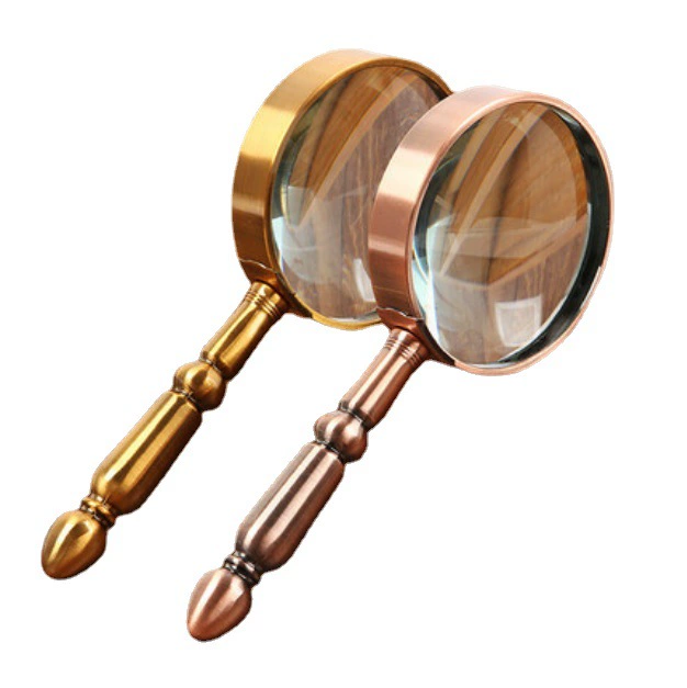 75 мм HD 20x Цельнометаллическое Ретро портативное увеличительное стекло для чтения для пожилых людей Газета HD оптическое стекло