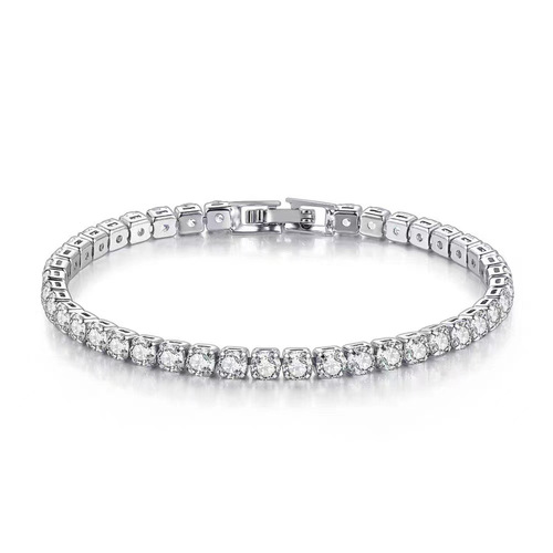 Korean style new bracelet, one row, two rows and three rows of sparkling zircon bracelet, European and American foreign trade simple gemstone bracelet wish