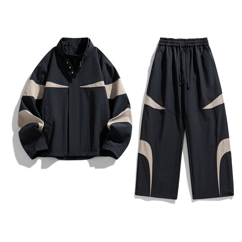 2026 Spring New Set of Jackets for Men and Women, American-Style Spring Waterproof Color-Blocking Jackets, Outdoor Functional Casual Pants and Jackets