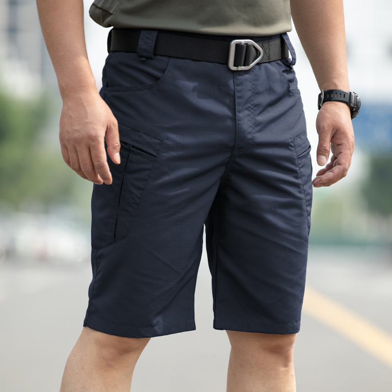 Tácticas transfronterizas Pantalones cortos de camuflaje al aire libre X5 para hombres Pantalones casuales de varios bolsillos Monos sueltos de cinco puntos resistentes al desgaste