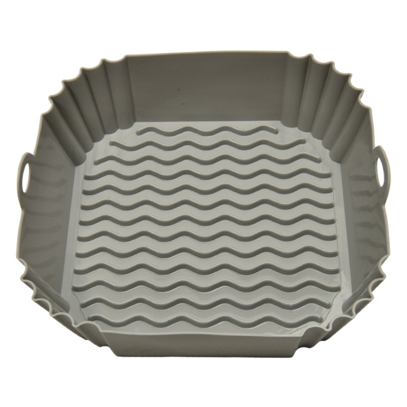 Molde para hornear cuadrado para freidora de aire, olla de silicona para freidora de aire, molde para pastel, separador de silicona para freidora, bandeja para hornear