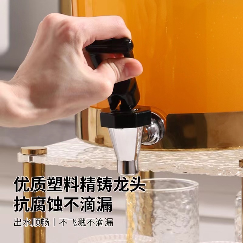 クロスボーダー商用ジュース樽レストランホテルバイキング軽豪華飲食大容量透明可視ガラス飲料機|undefined