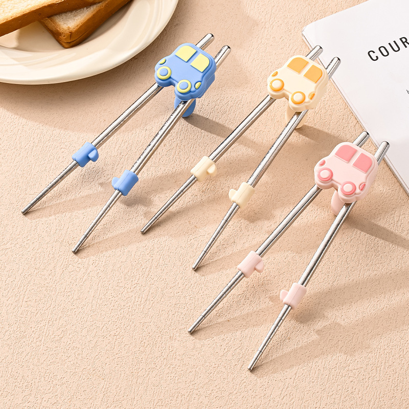 Pure Titanium Chopsticks for Home Use, Children's Chopsticks, Baby Learning Chopsticks, Cartoon Car Non-Slip Simple Training Chopsticks Pure Titanium Chopsticks for Home Use, Children's Chopsticks, Baby Learning Chopsticks, Cartoon Car Non-Slip Simple Training Chopsticks