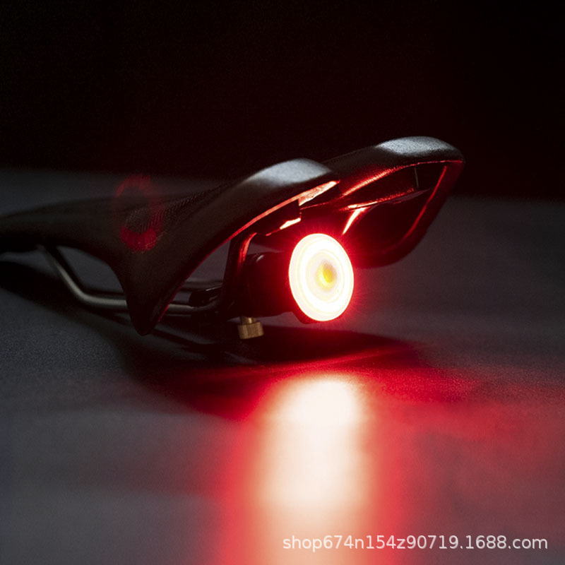 Bicicleta de inducción del freno advertencia inteligente luz trasera montaña carretera coche conducción nocturna aleación de aluminio luz de advertencia equipo de equitación