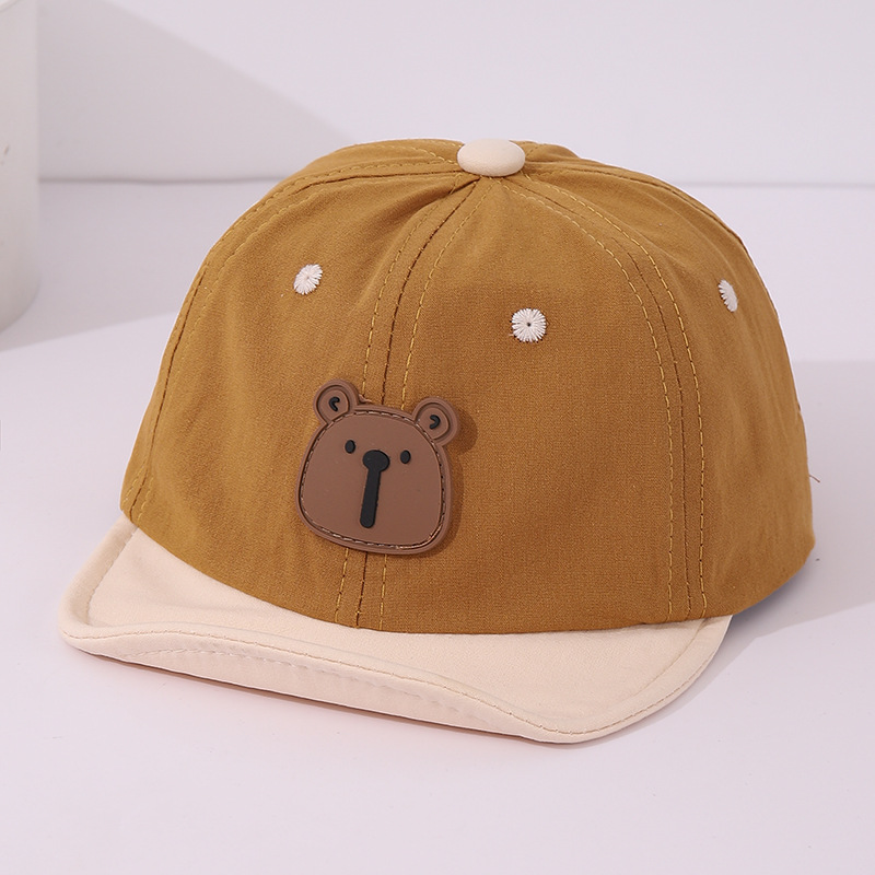 Sombreros para bebés primavera y otoño delgados sombreros de lengua de pato de dibujos animados coreanos para niños y niñas sombreros de béisbol protectores solares de bisel suave