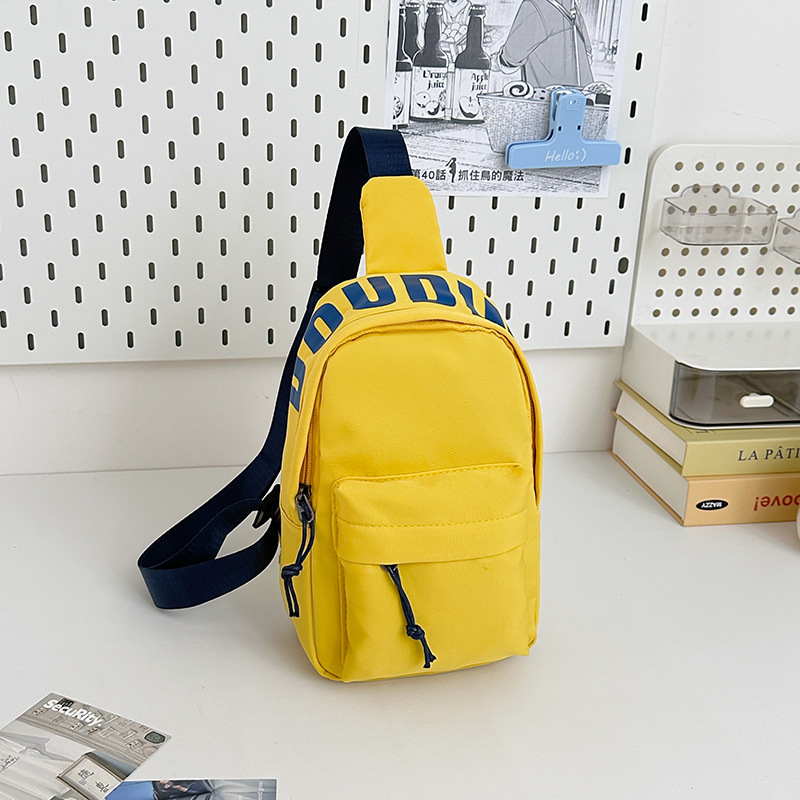Moda coreana para niños mochila de pecho simple ocio de color sólido para niños niñas viajar bebé mochila de hombro