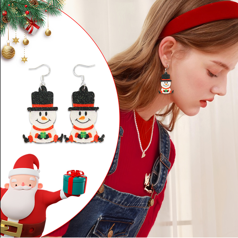 5g Weight Christmas Festival Bell, Elk Pattern Women's Gender Cute Style Cute Bell Elk Drop Earrings 5