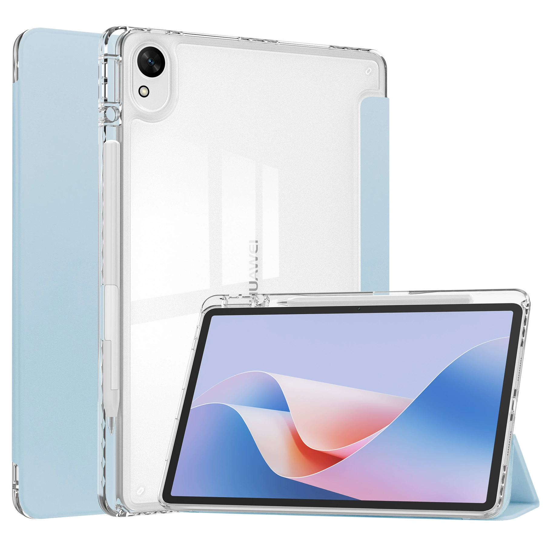 Защитный чехол из прозрачного акрила для Huawei MatePad 11.5S, полный набор, с отделением для стилуса, против падений