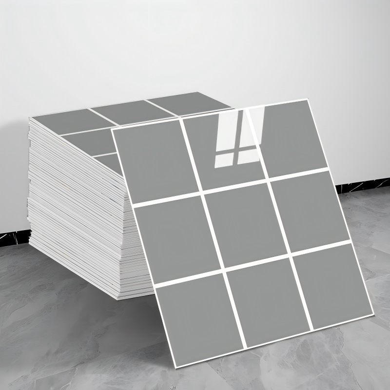 Autoadhesivo impermeable imitación de azulejos de pared de aluminio placa de plástico renovación decoración de cocina de mármol pegatinas de pared de baño